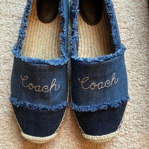 Coach denim espadrilles size 7